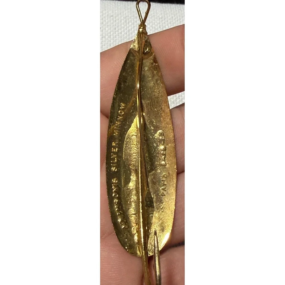 Vintage Nebco Flash Bait Johnson Silver Minnow Fishing Spoon Lure Lot 5pc Brass